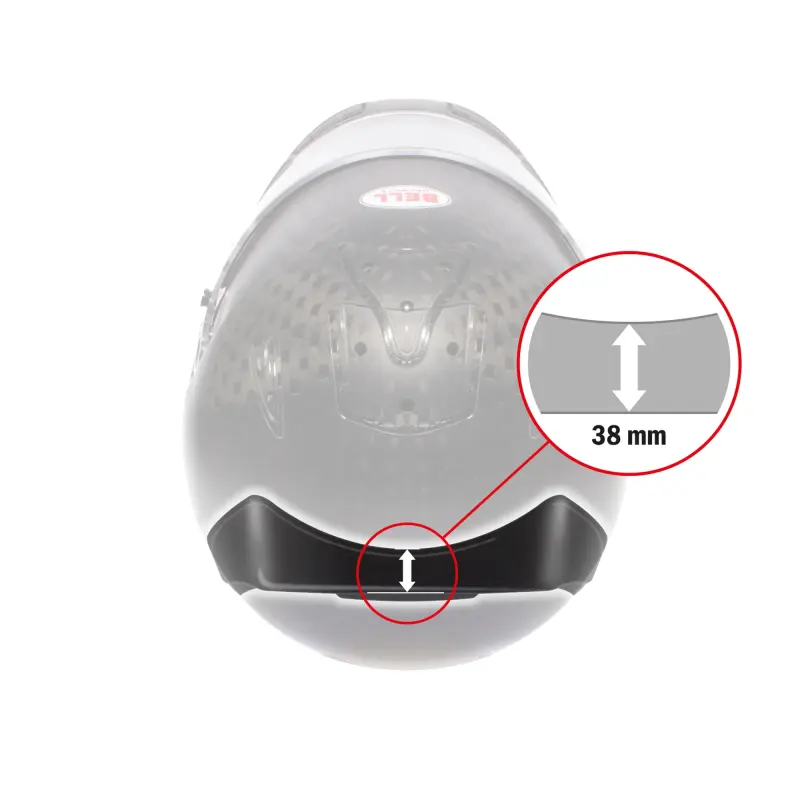 Bell Rear Spoiler For Bell HP7/RS7/HP5/GT5/KC7 Helmets In Clear