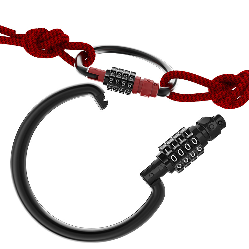 Heavy Duty Carabiner Clips with 4-Digit Combination Locks