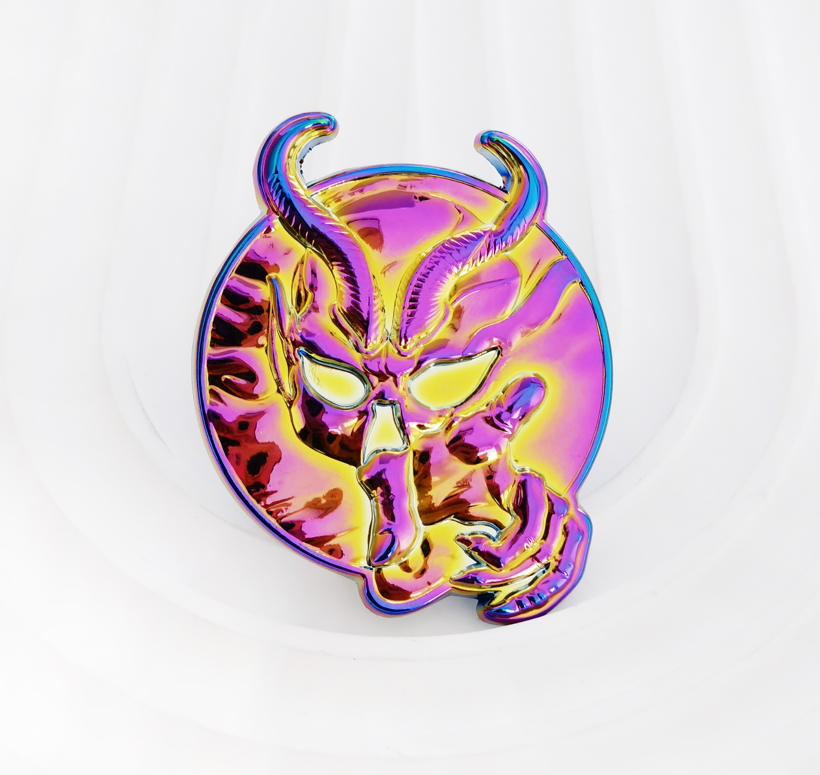 Mercyful Fate Logo Pins_rainbow plating