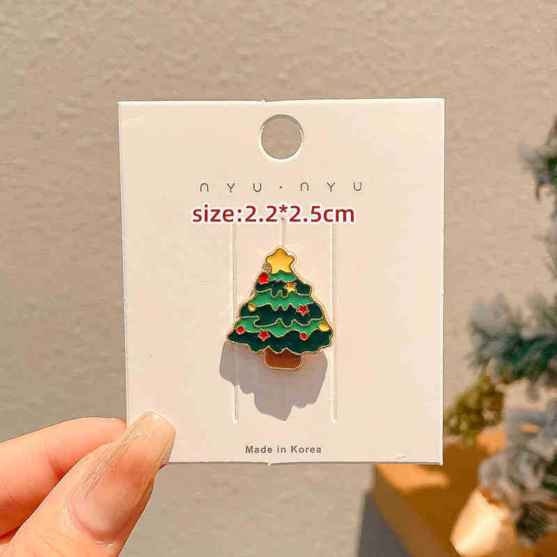2024 New Christmas Elk Brooch Personalized Metal Santa Claus Badge Pin Cartoon Collar Ornament