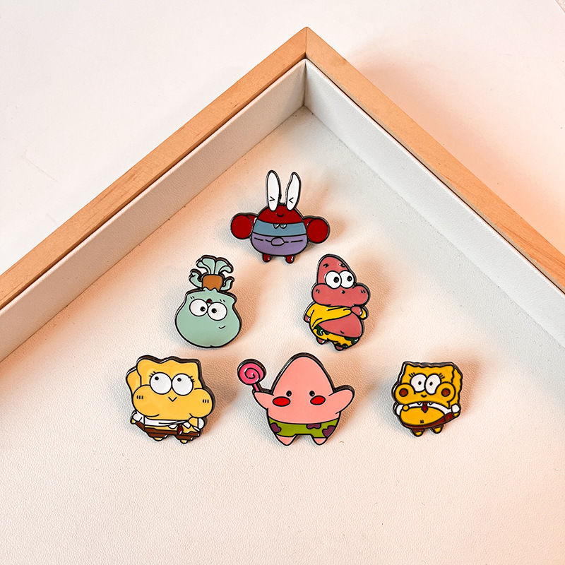 Cartoon SpongeBob Patrick Star Brooch 
