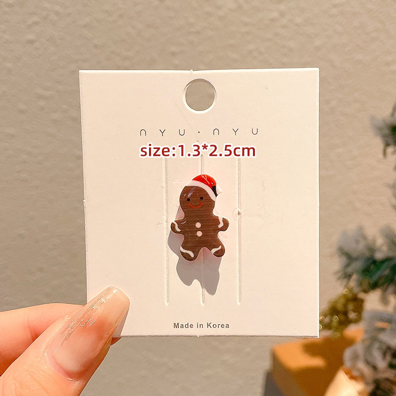 2024 New Christmas Elk Brooch Personalized Metal Santa Claus Badge Pin Cartoon Collar Ornament