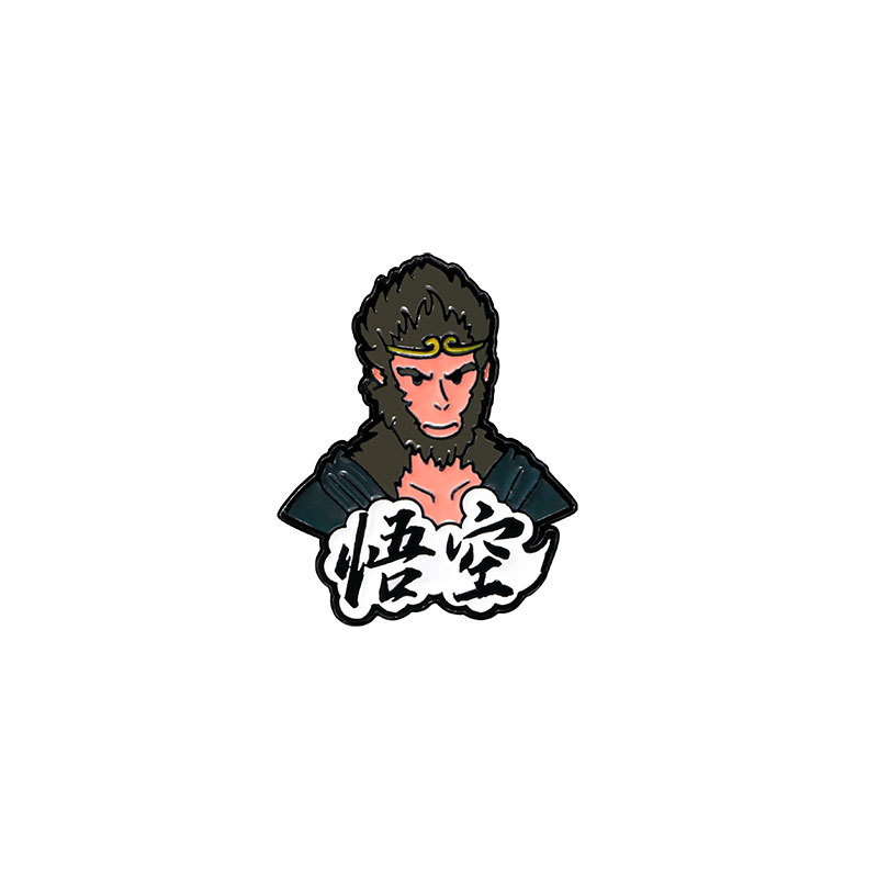 Black Myth Wukong peripheral brooch cartoon destiny man golden hoop Sun Wukong Monkey King alloy paint badge