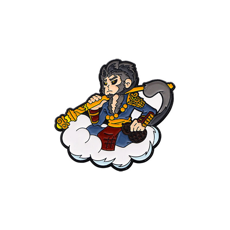 Black Myth Wukong peripheral brooch cartoon destiny man golden hoop Sun Wukong Monkey King alloy paint badge