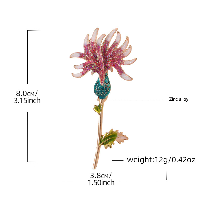 Luxury Glittering Flower Pin