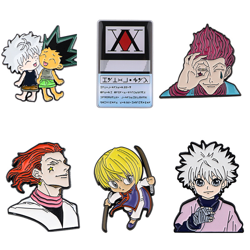 Hunter x Hunter Anime Badge Alloy Oil Drop Brooch Badge Cross-border Foreign Trade Hot-selling Clothing Backpack Jewelry Accessories