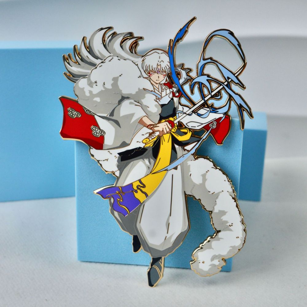 Inuyasha brooch Seshomaru metal badge super handsome full body Seshomaru enamel brooch gift accessories pin