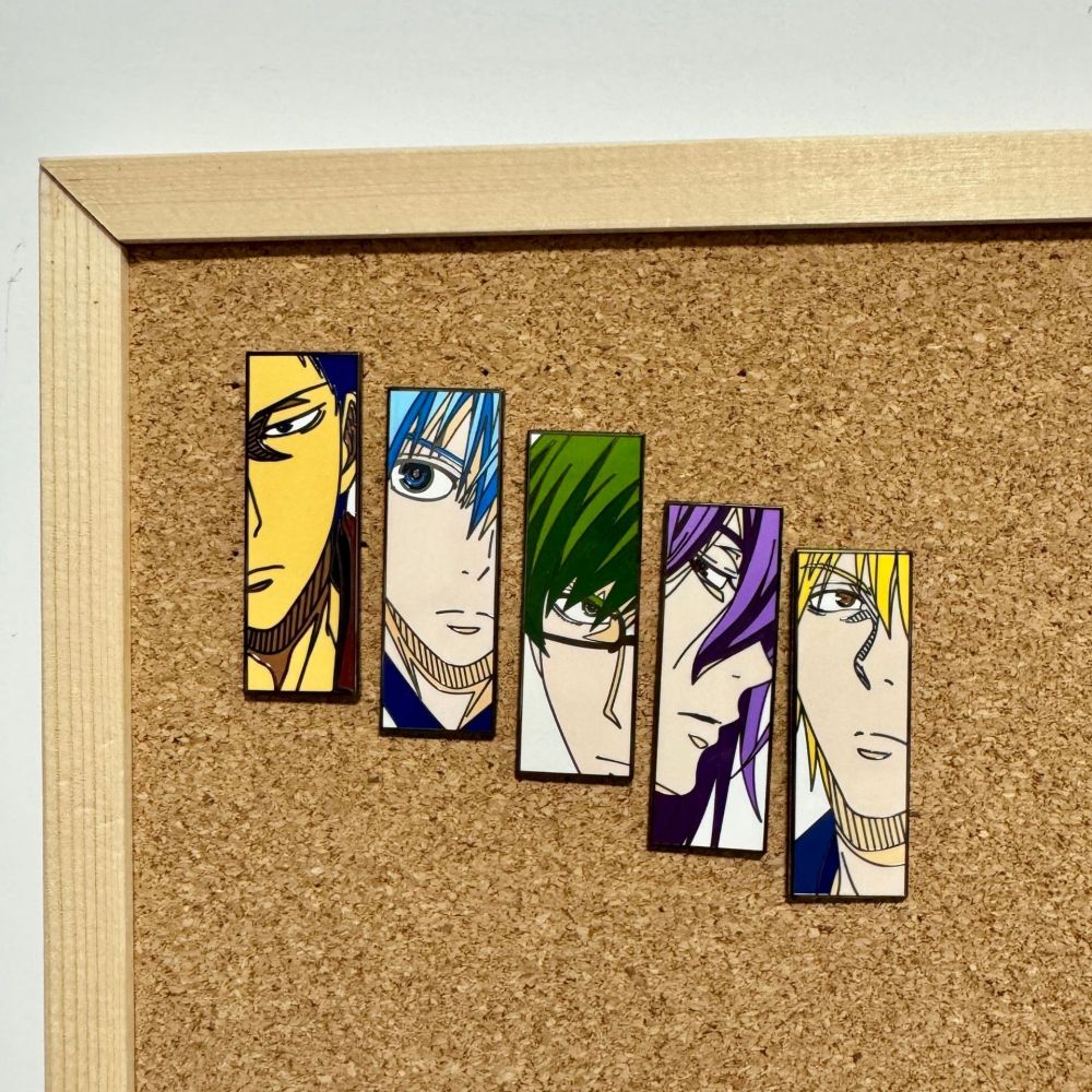 Kuroko's basketball metal badge Kise Ryota Midorima Shintaro Murasakibara Atsushi Kuroko Tetsuya Aomine Daiki