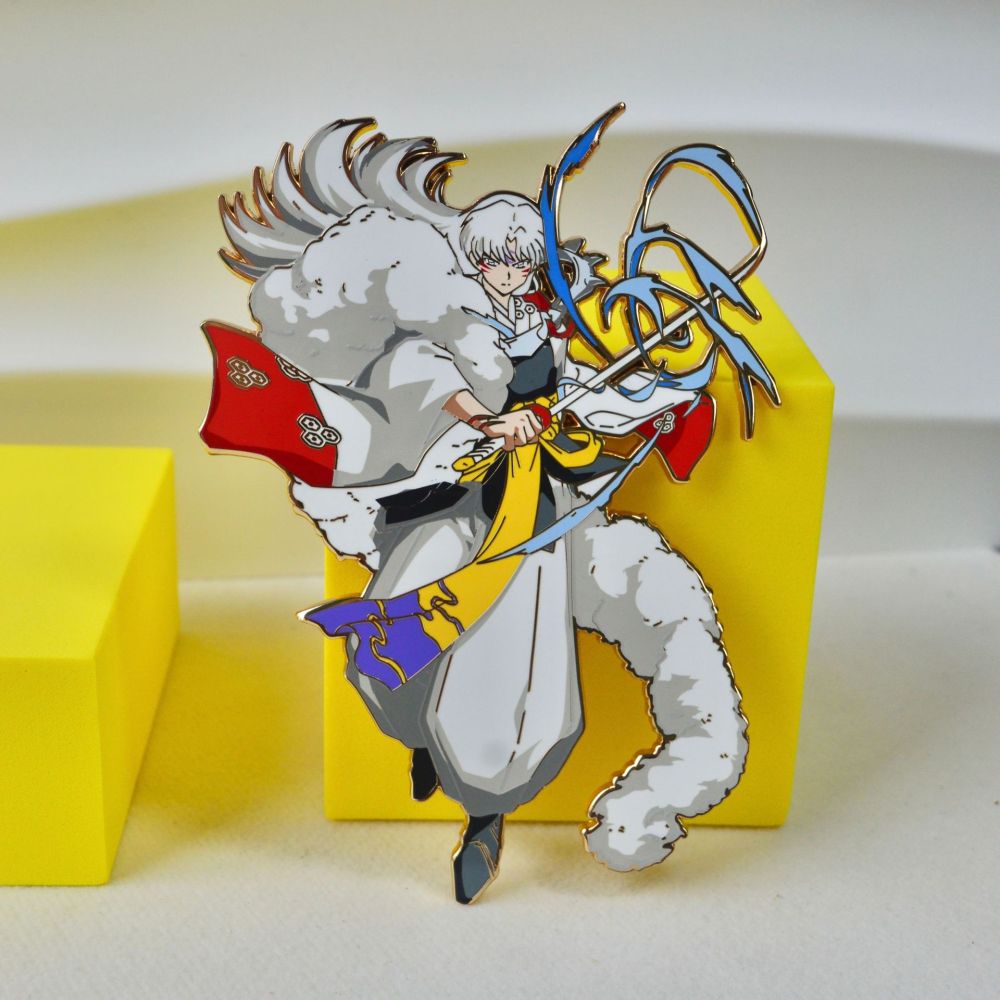 Inuyasha brooch Seshomaru metal badge super handsome full body Seshomaru enamel brooch gift accessories pin
