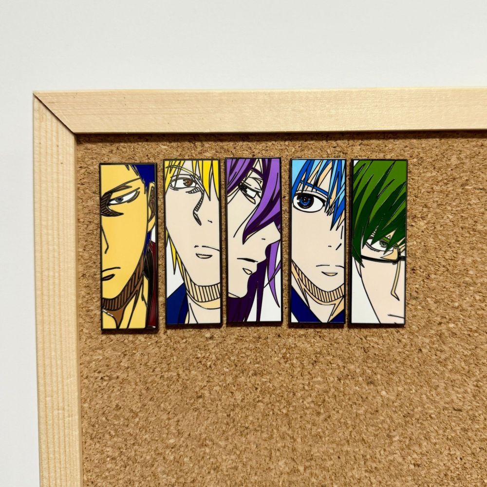 Kuroko's basketball metal badge Kise Ryota Midorima Shintaro Murasakibara Atsushi Kuroko Tetsuya Aomine Daiki