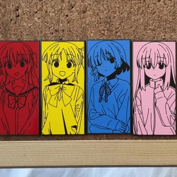 Bocchi The Rock Pins – Hitori Gotou, Ryo Yamada, Ikuyo Kita, Sei Nakayama Cute Enamel Pins