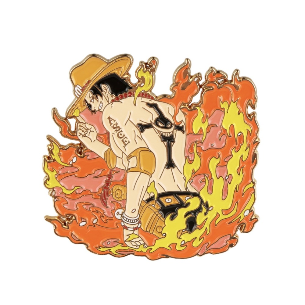 One Piece badge Ace metal badge Fire Fist Ace anime peripheral accessories pin