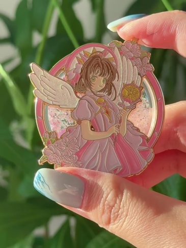 Cardcaptor Sakura Pin - Quicksand Glitter Soft Enamel Pin - Pinrealm Collection