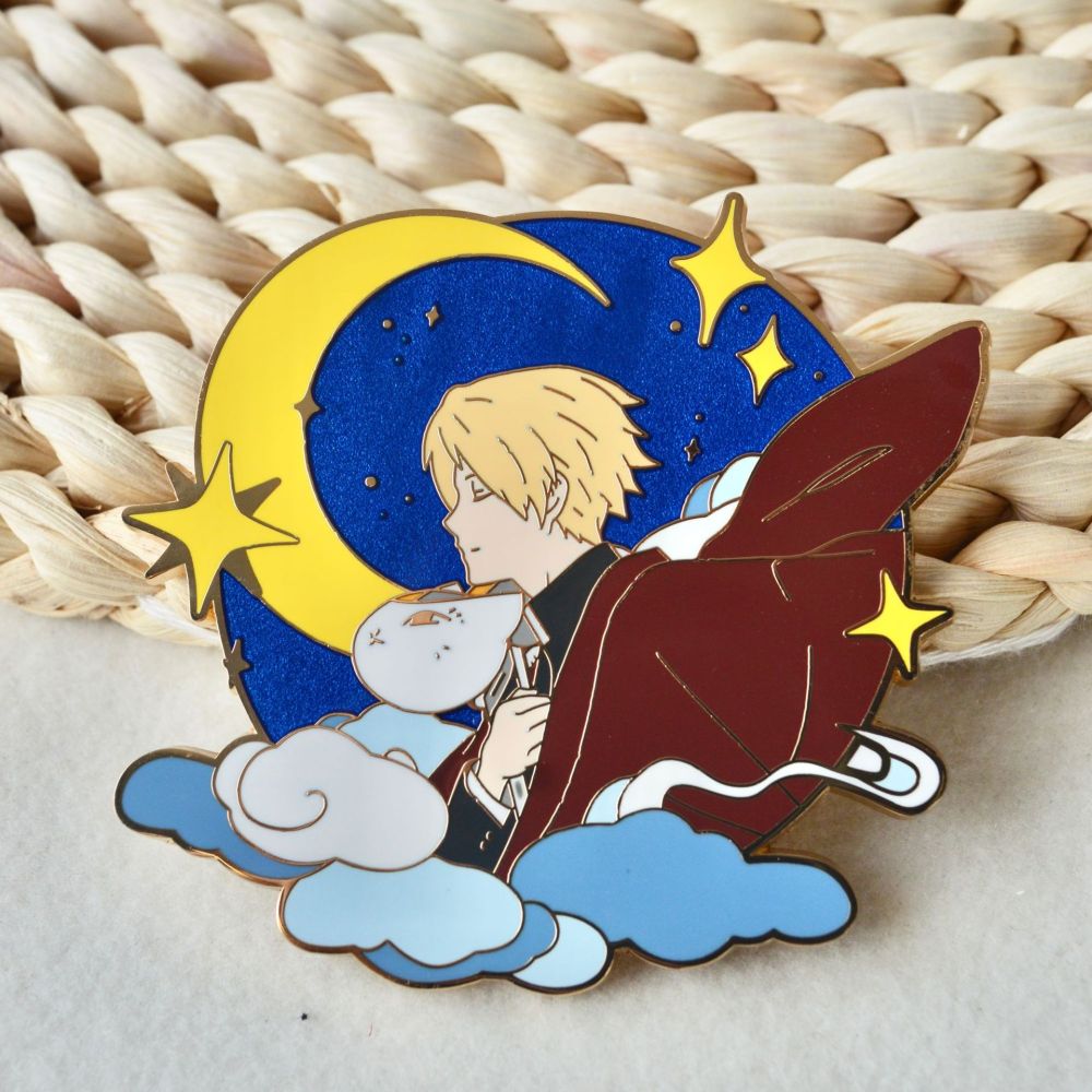 Natsume's Book of Friends metal badge original Natsume Takashi cat teacher enamel brooch anime accessories pin