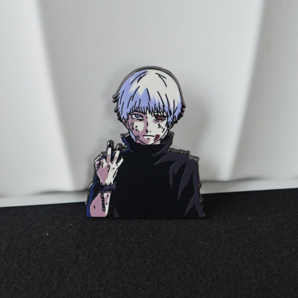 Tokyo Ghoul Brooch Ghoul Kaneki Ken Enamel Metal Badge Anime Schoolbag Accessories Pin
