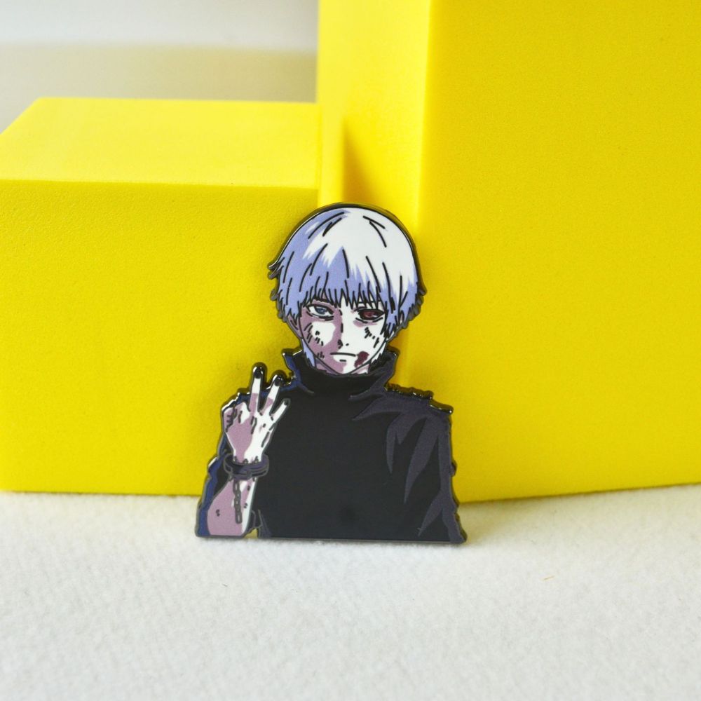 Tokyo Ghoul Brooch Ghoul Kaneki Ken Enamel Metal Badge Anime Schoolbag Accessories Pin