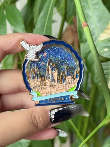 Magic Academy Lapel Pin – Magic Castle Quicksand Enamel Pin - Pinrealm Collection
