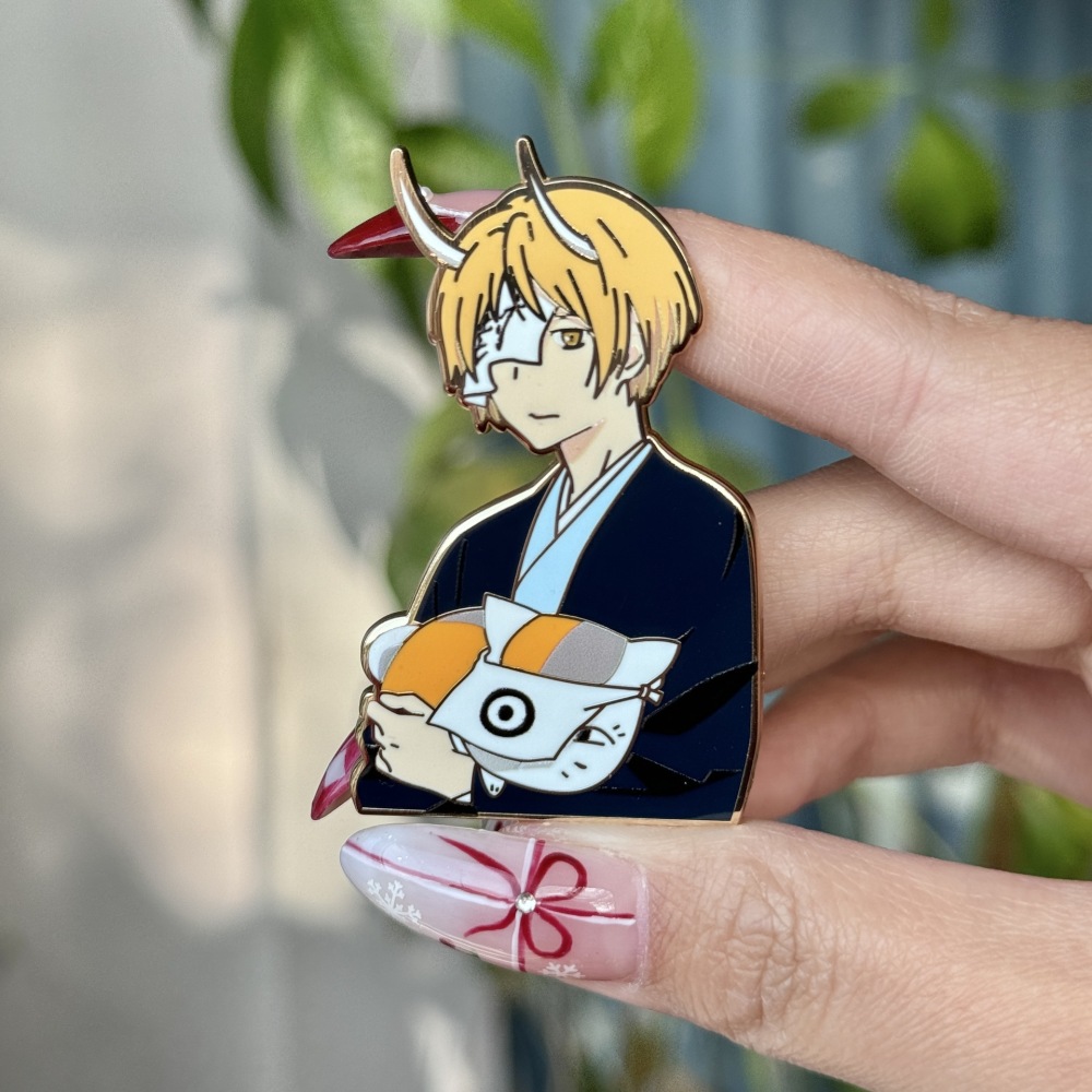 Natsume's Book of Friends metal badge Natsume Takashi cat teacher enamel brooch anime accessories pin
