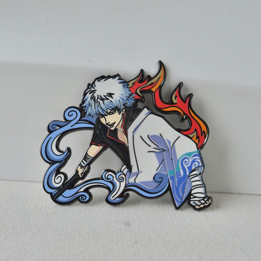 Gintama - Sakata Gintoki Hard Enamel Pin - Pinrealm Collection