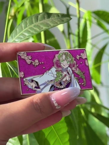 Demon Slayer - Kanroji Mitsuri, Kochou Shinobu & Tokitou Muichirou Hard Enamel Pins - Pinrealm Collection