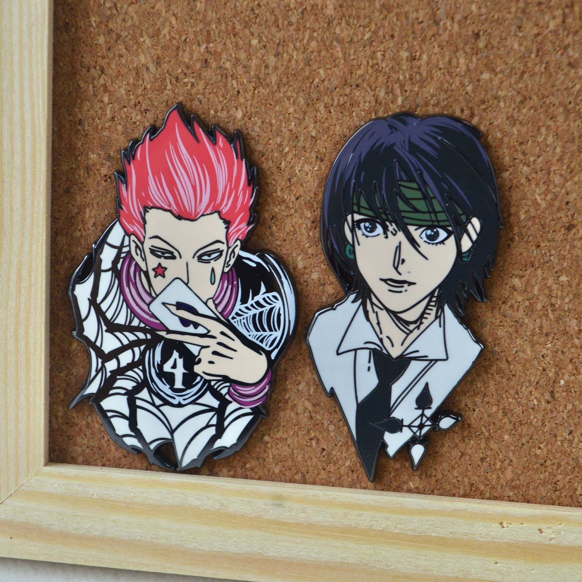 Hunter x Hunter brooch Hisoka metal brooch Chrollo enamel badge Japanese anime metal badge pin