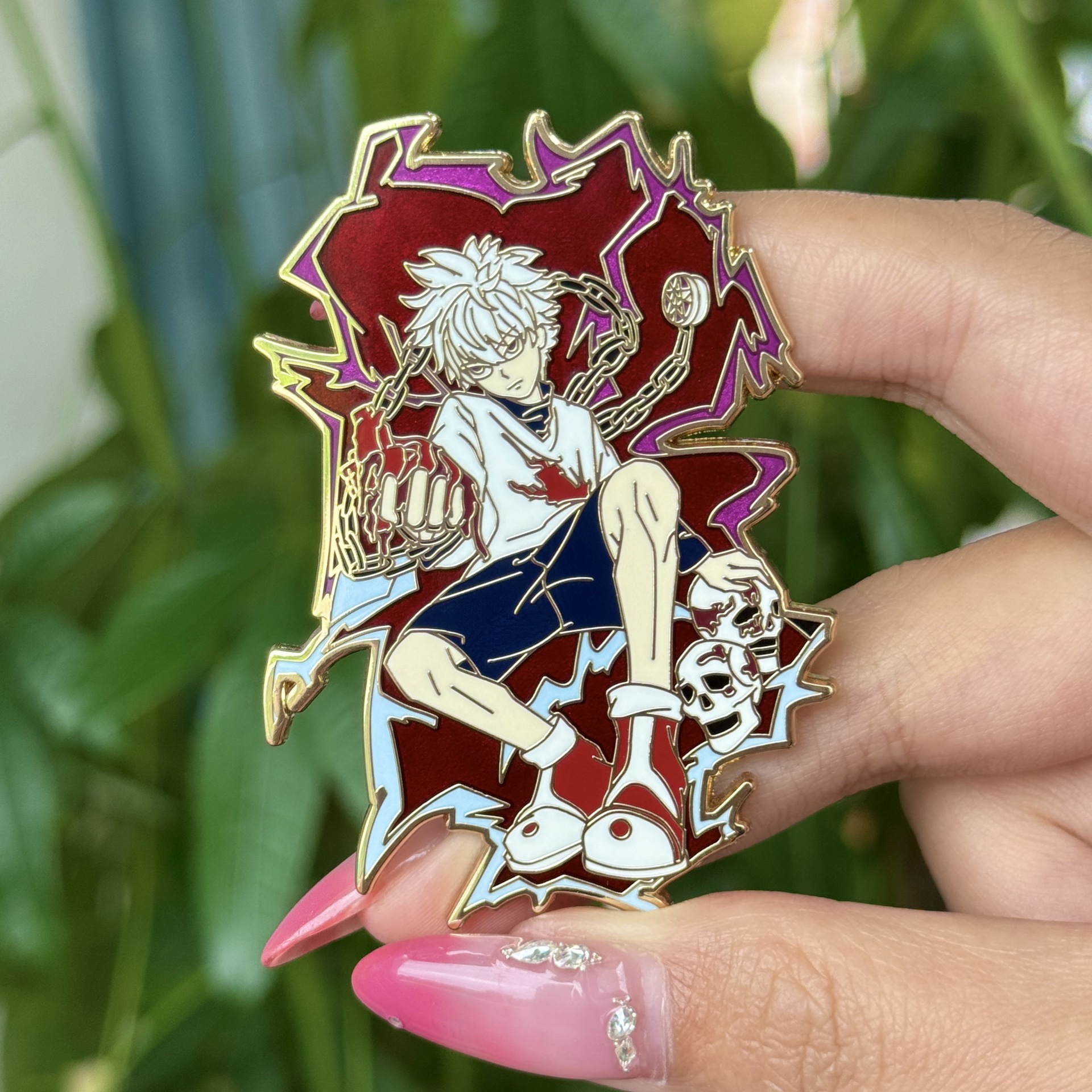 Hunter x Hunter badge Killua metal badge anime enamel brooch school bag accessories pin