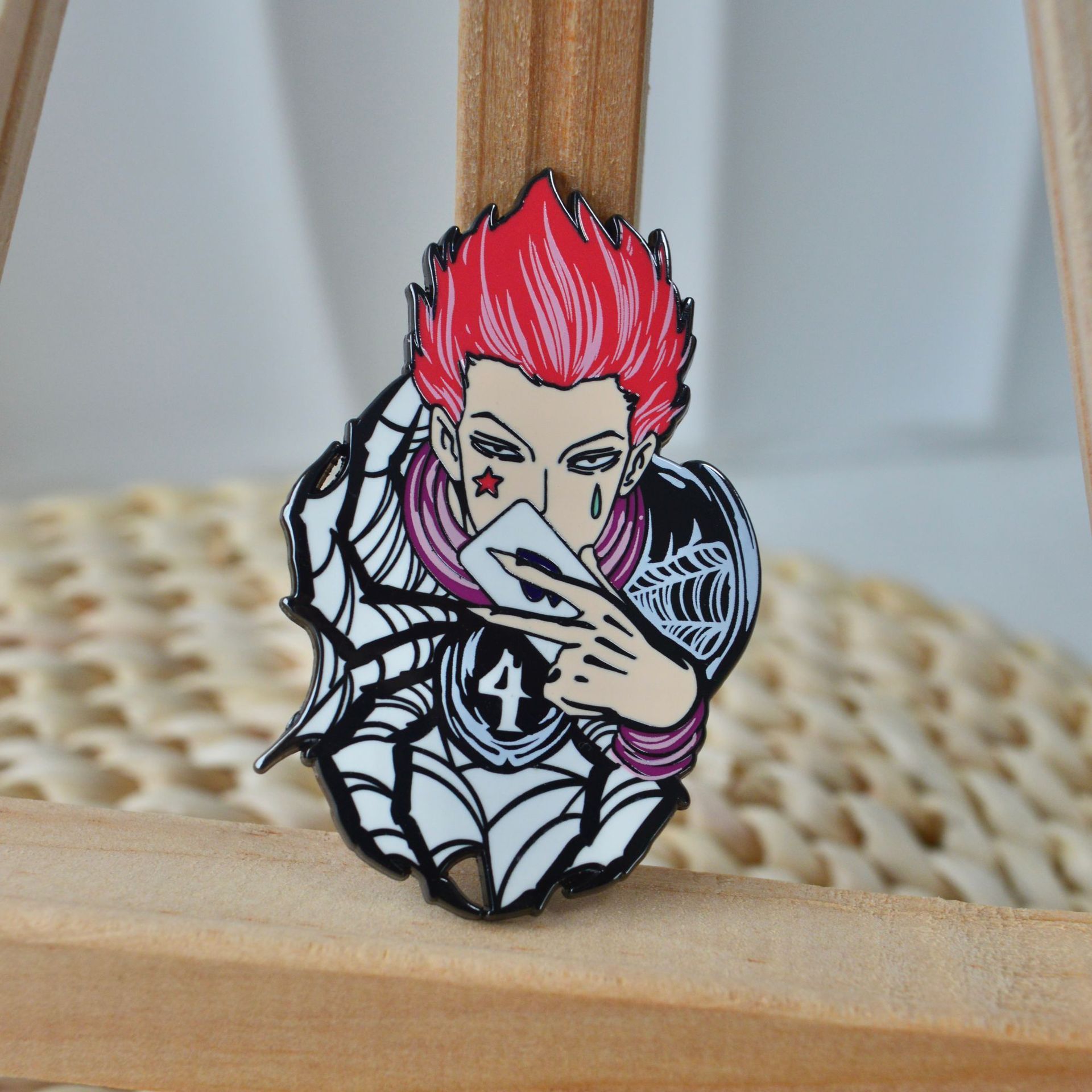 Hunter x Hunter brooch Hisoka metal brooch Chrollo enamel badge Japanese anime metal badge pin