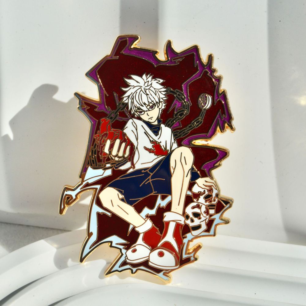 Hunter x Hunter badge Killua metal badge anime enamel brooch school bag accessories pin