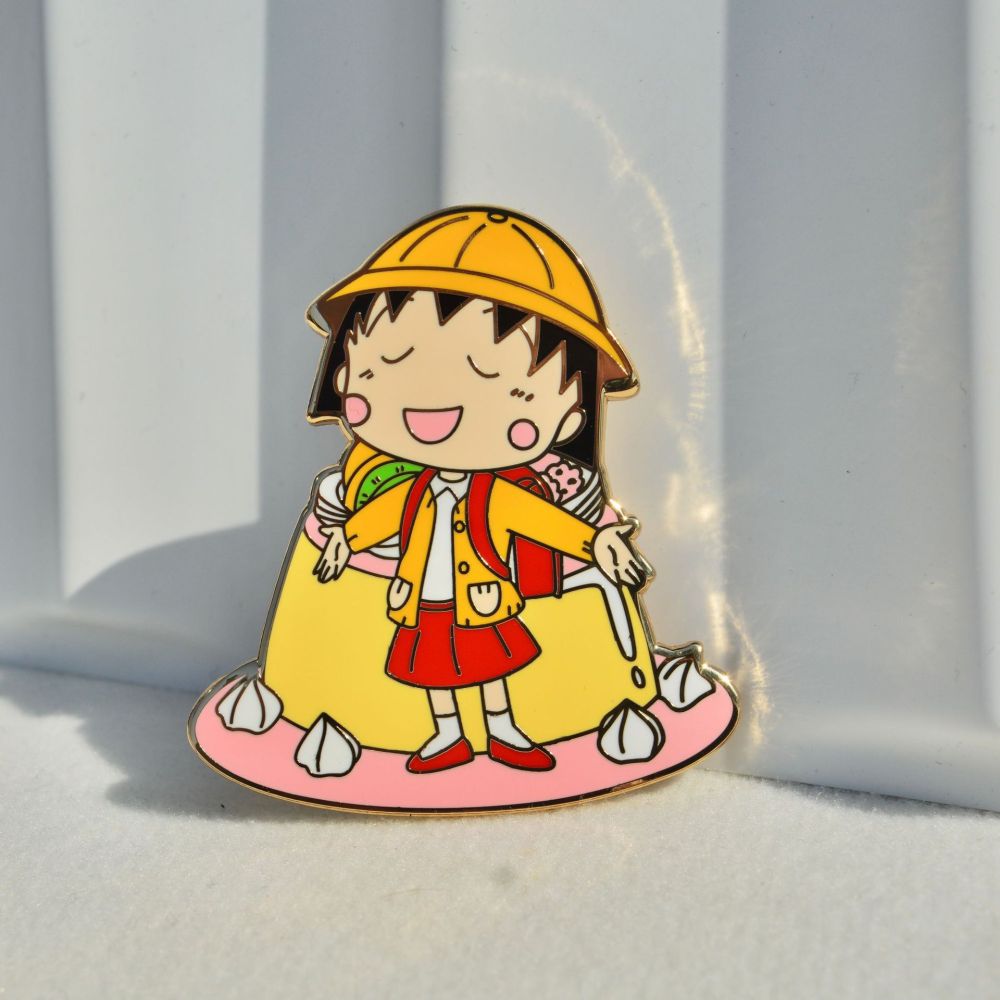 Chibi Maruko-chan Pudding Cake Hard Enamel Pin