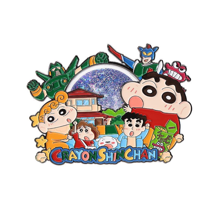 Crayon Shin-chan metal badge Crayon Shin-chan quicksand hemp paint metal brooch cute gift accessories Pin