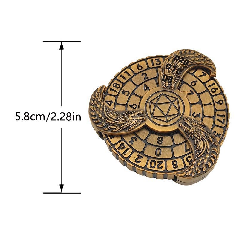 Dimensions of Sadaharu Metal Fingertip Spinning Dice Set – Dragon, Dungeon & Cthulhu RPG Metal Dice
