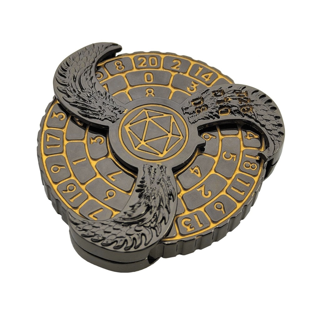 Antique silver yellow dice