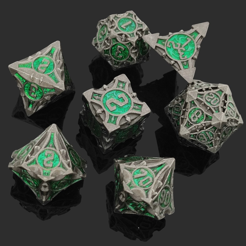Metallic-Finish Resin Dice – Hollow & Special-Shaped Fidget Spinner Dice