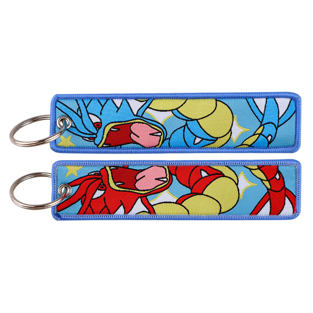 Spot Pokémon Cartoon Anime Woven Label Keychain – Pokémon Fabric Pendan