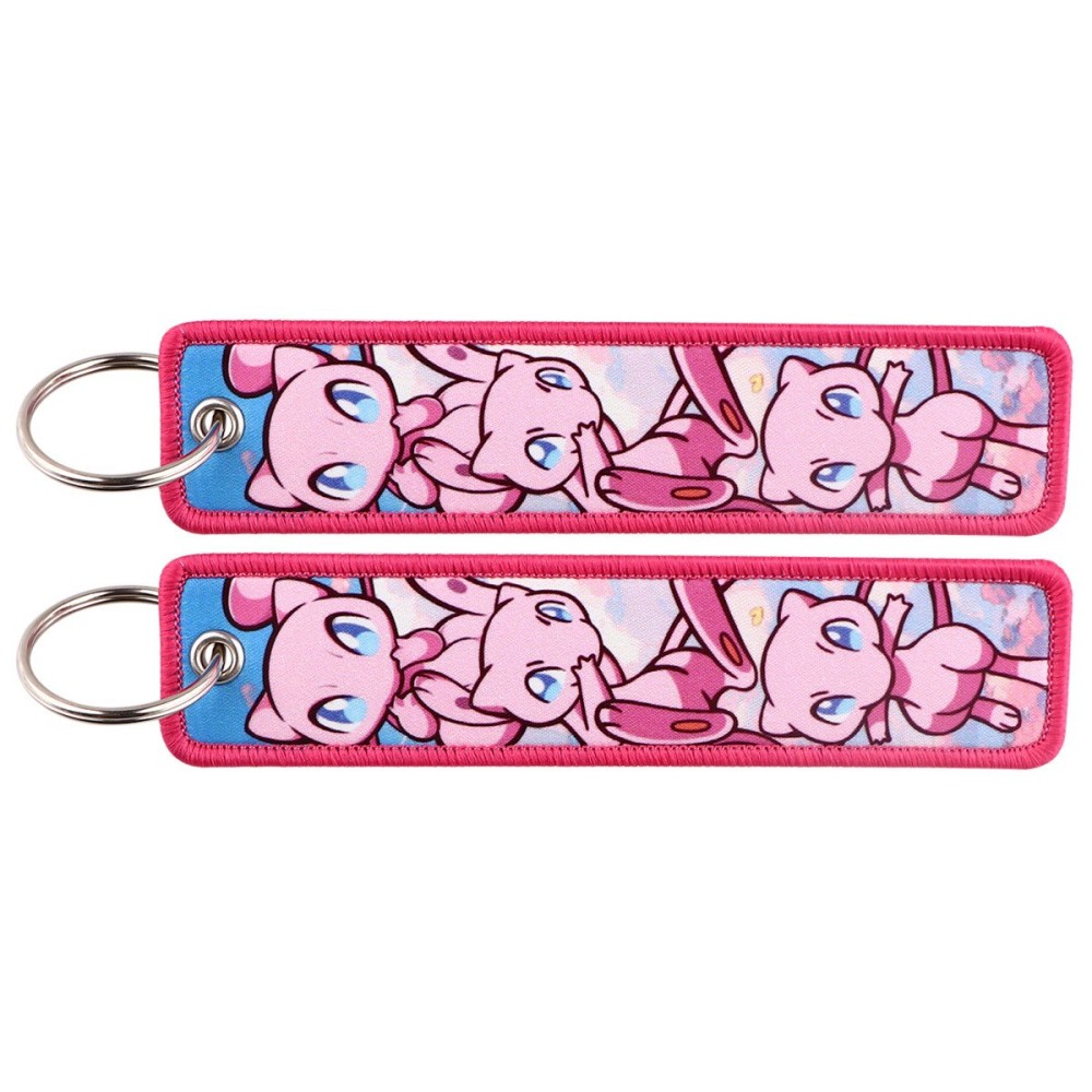 Spot Pokémon Cartoon Anime Woven Label Keychain – Pokémon Fabric Pendan
