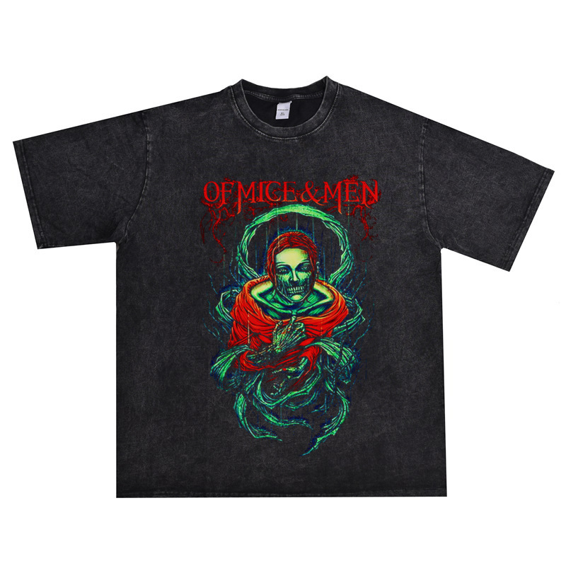 European and American rock Of Mice and Men band printed T-shirt short sleeve loose men and women