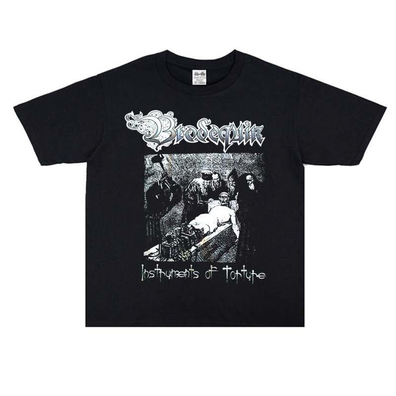 European and American death metal band Brodequin rock print personality T-shirt short sleeve loose unisex