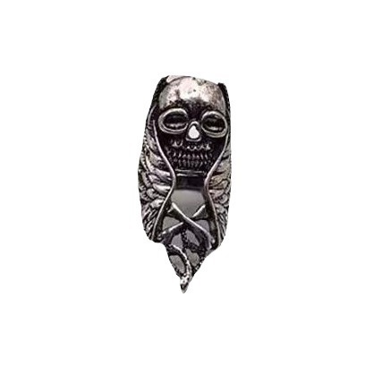 European and American alloy retro punk style long ring rock skull ring manufacturers hot selling spot wholesale