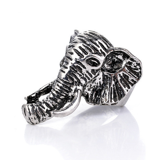 European and American retro punk snake ring lizard dog pharaoh open ring adjustable cross crown lion head ring