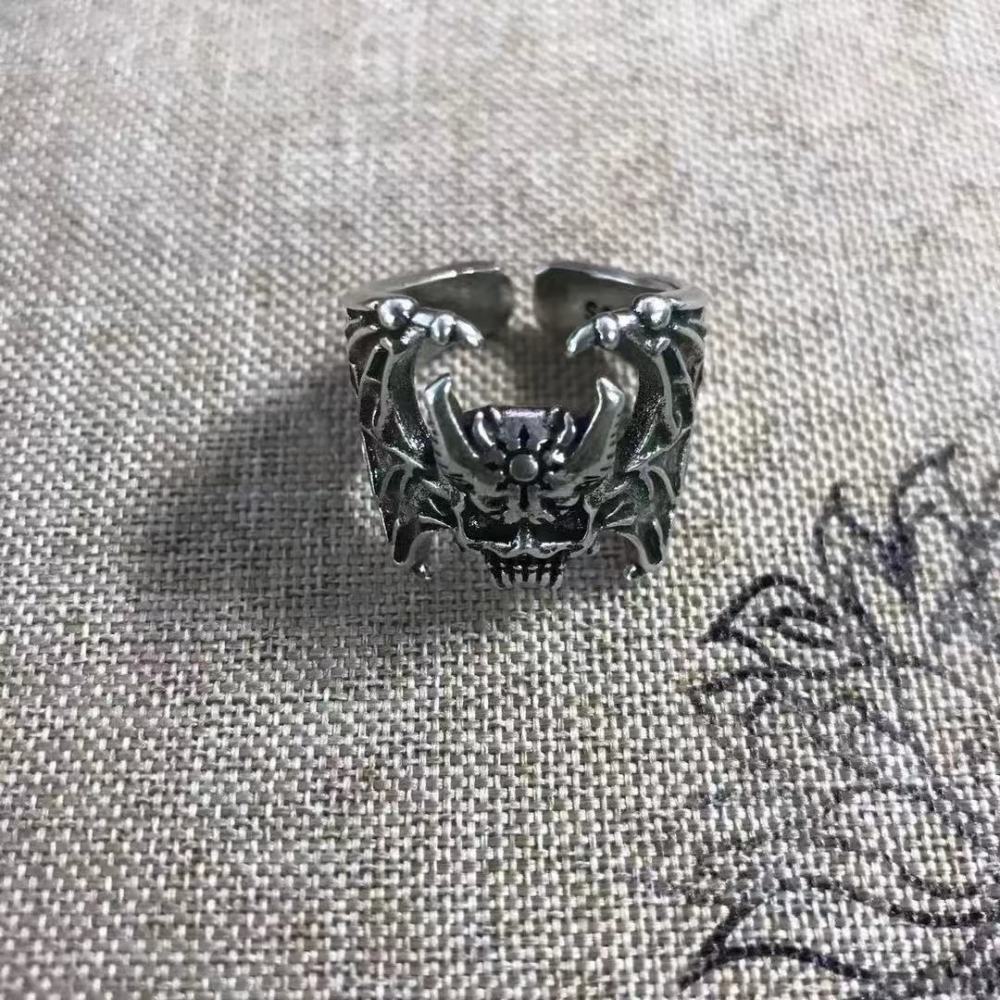 Cross-border retro ring skull bat European and American style retro punk trendy personality niche men and women ring