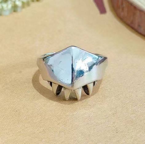 American new style glossy venom helmet ring men's single ring personality handsome temperament advanced open joint ring