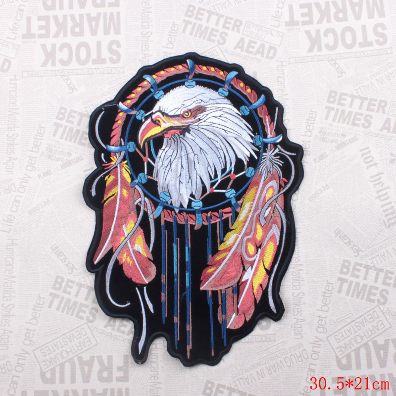 Spot cross-border supply of hot-selling large-size punk clothing accessories embroidery patch foreign trade wholesale