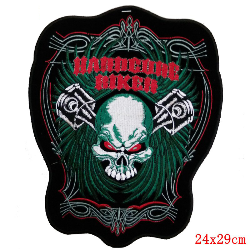 New foreign trade embroidery punk back label cloth patch clothing accessories motorcycle label patch spot wholesale