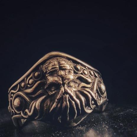 New Cthulhu Ring Men's Trendy Plated Dream Ring Adjustable Ring Dark Magic Mythology Jewelry
