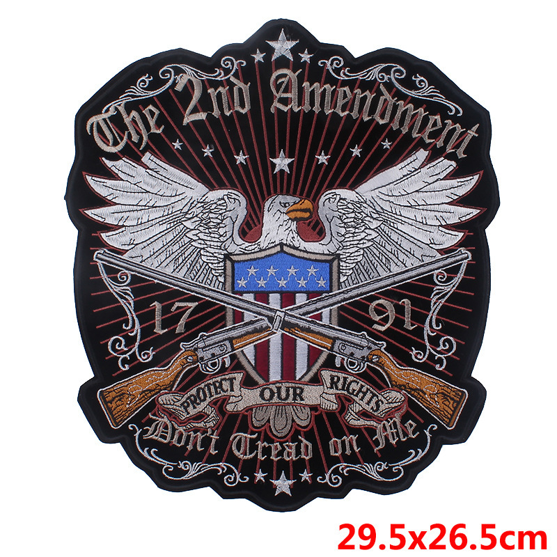 New foreign trade embroidery punk back label cloth patch clothing accessories motorcycle label patch spot wholesale