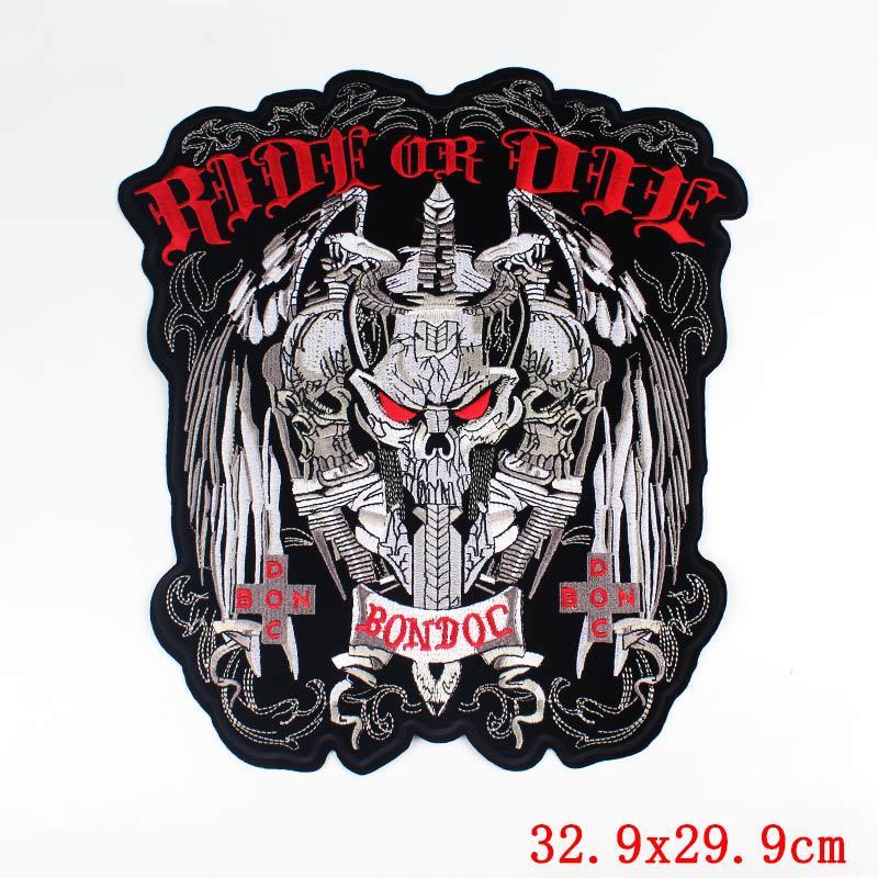 Factory direct sales new punk large cloth patch computer embroidery clothing accessories hot melt adhesive patch one piece