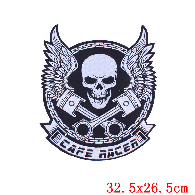 New foreign trade embroidery punk back label cloth patch clothing accessories motorcycle label patch spot wholesale