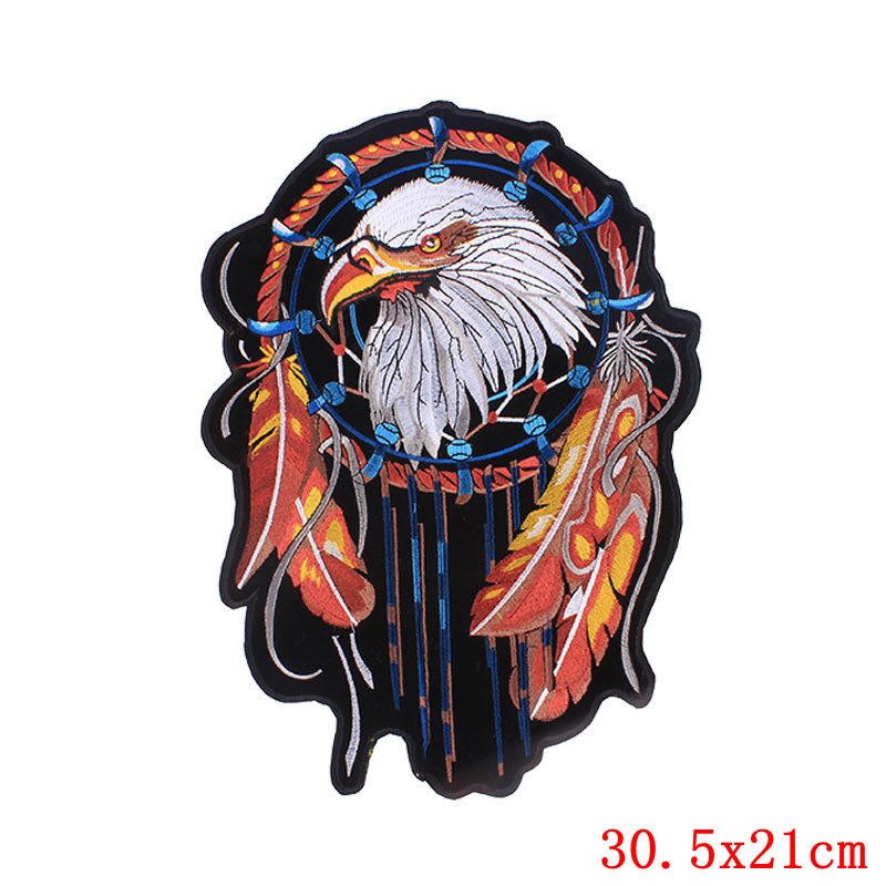 New foreign trade embroidery punk back label cloth patch clothing accessories motorcycle label patch spot wholesale