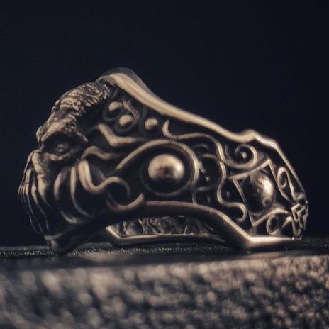 New Cthulhu Ring Men's Trendy Plated Dream Ring Adjustable Ring Dark Magic Mythology Jewelry