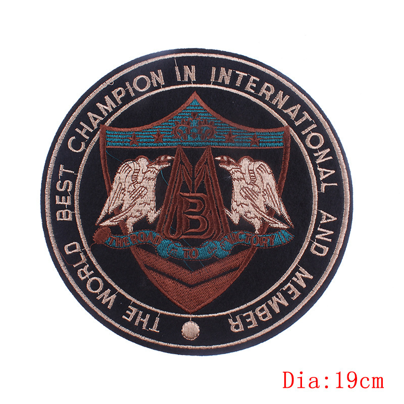 New foreign trade embroidery punk back label cloth patch clothing accessories motorcycle label patch spot wholesale